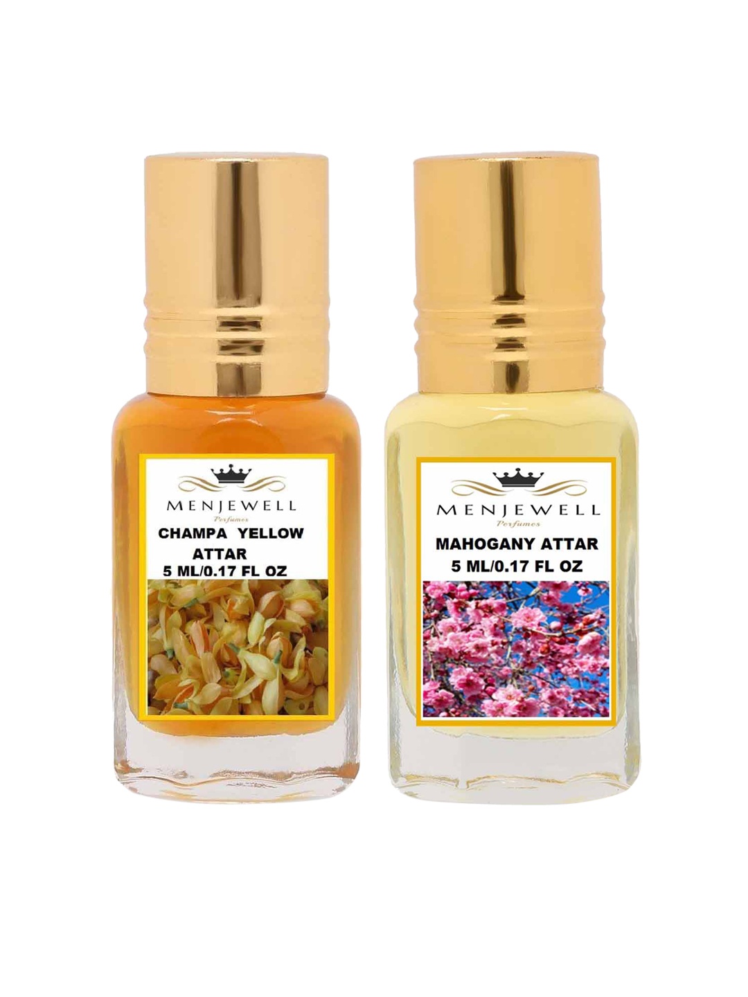 

Menjewell Unisex Yellow Champa & Mahogany Attar 10 ml