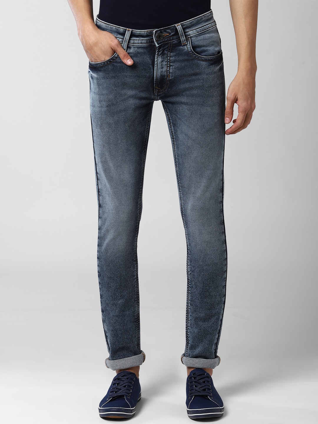 

Peter England Casuals Men Navy Blue Skinny Fit Jeans