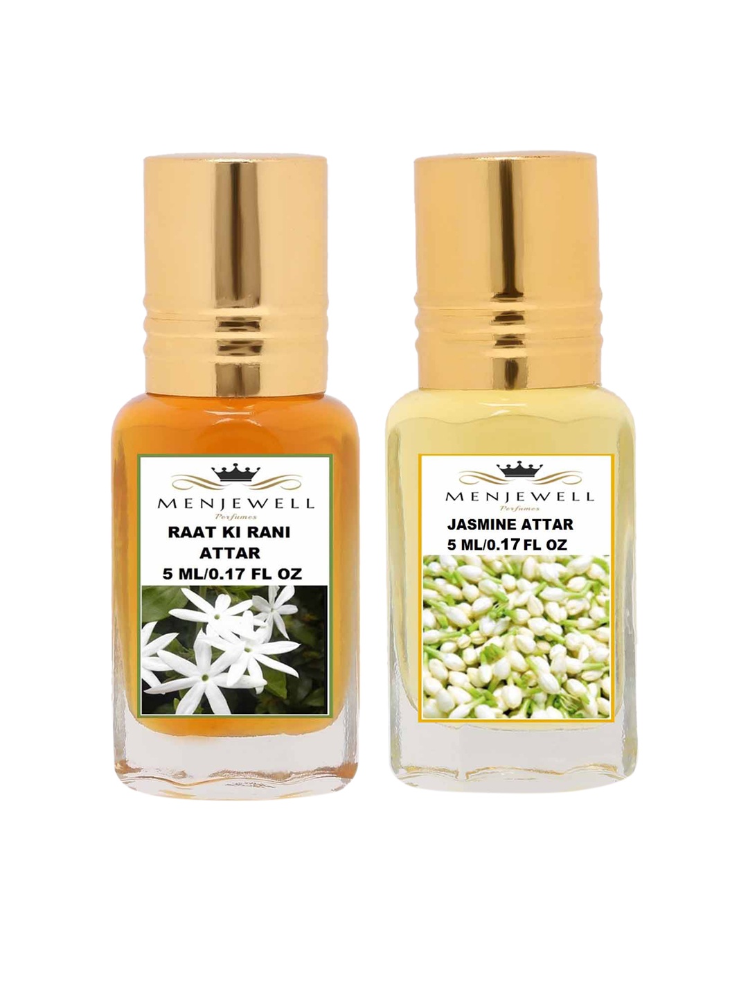 

Menjewell Unisex Raat Ki Rani Attar Combo Pack 10 ml, Orange