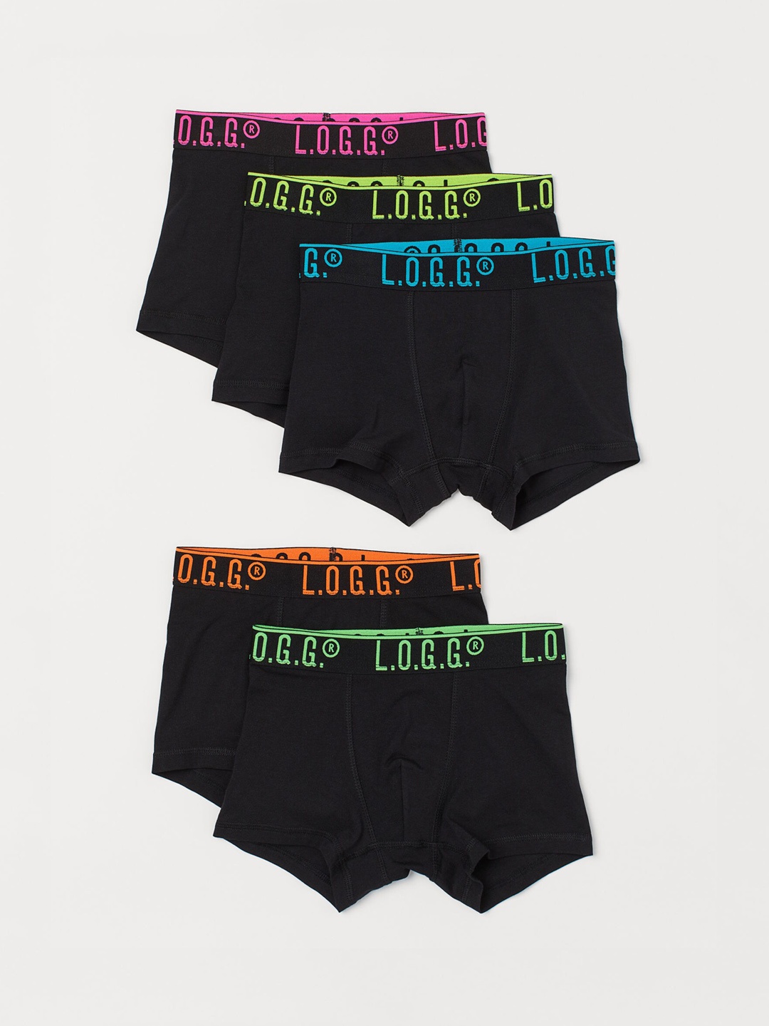 

H&M Boys 5 Pack Boxer Shorts 0767123028, Black