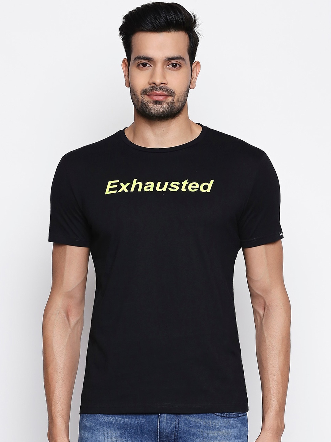 

People Men Multicoloured Printed Round Neck T-shirt, Multi