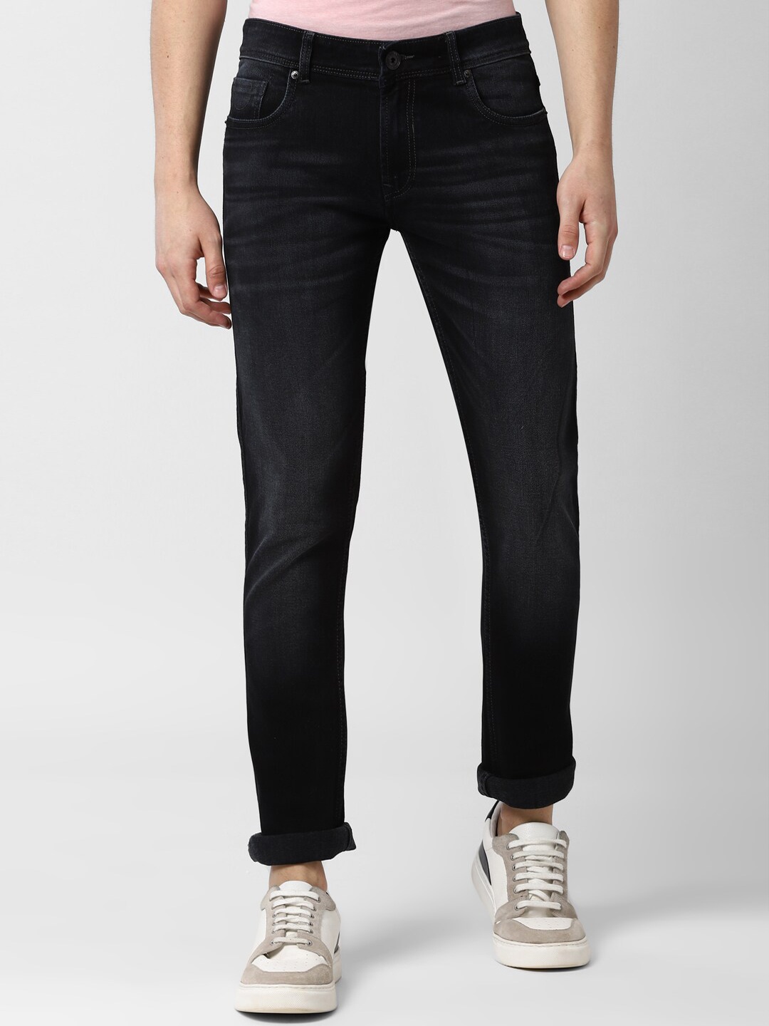 

Peter England Casuals Men Black Skinny Fit Mid-Rise Clean Look Jeans