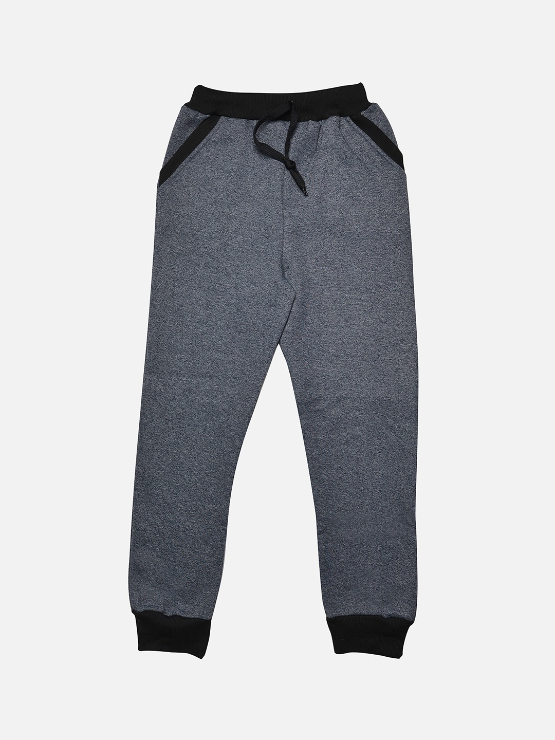 

TINY HUG Boys Charcoal Grey Solid Slim-Fit Joggers