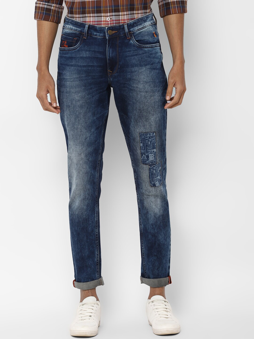 

SIMON CARTER LONDON Men Blue Slim Fit Mid-Rise Clean Look Stretchable Jeans