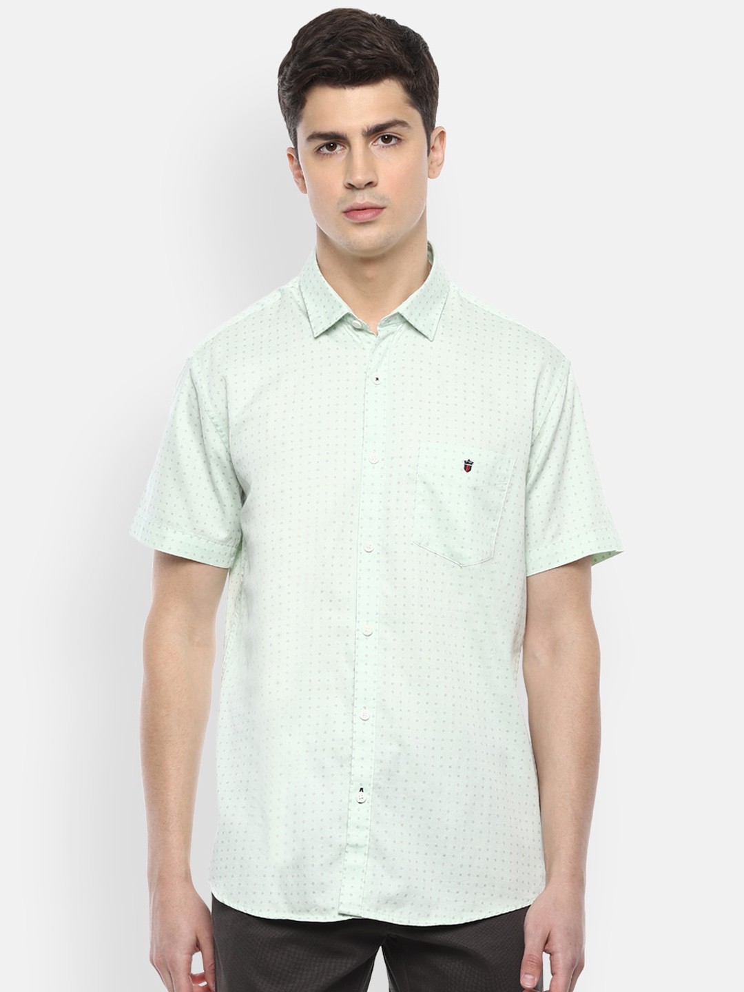 

Louis Philippe Sport Men Green Slim Fit Printed Casual Shirt