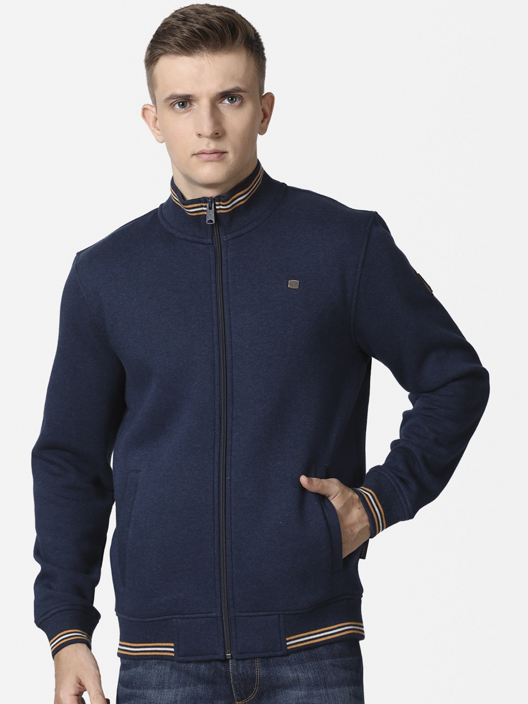 

t-base Men Blue Solid Sweatshirt