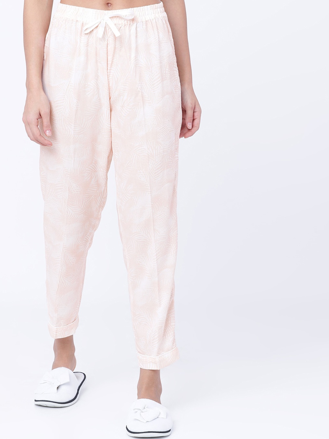 

Tokyo Talkies Women Pink Printed Lounge Pants