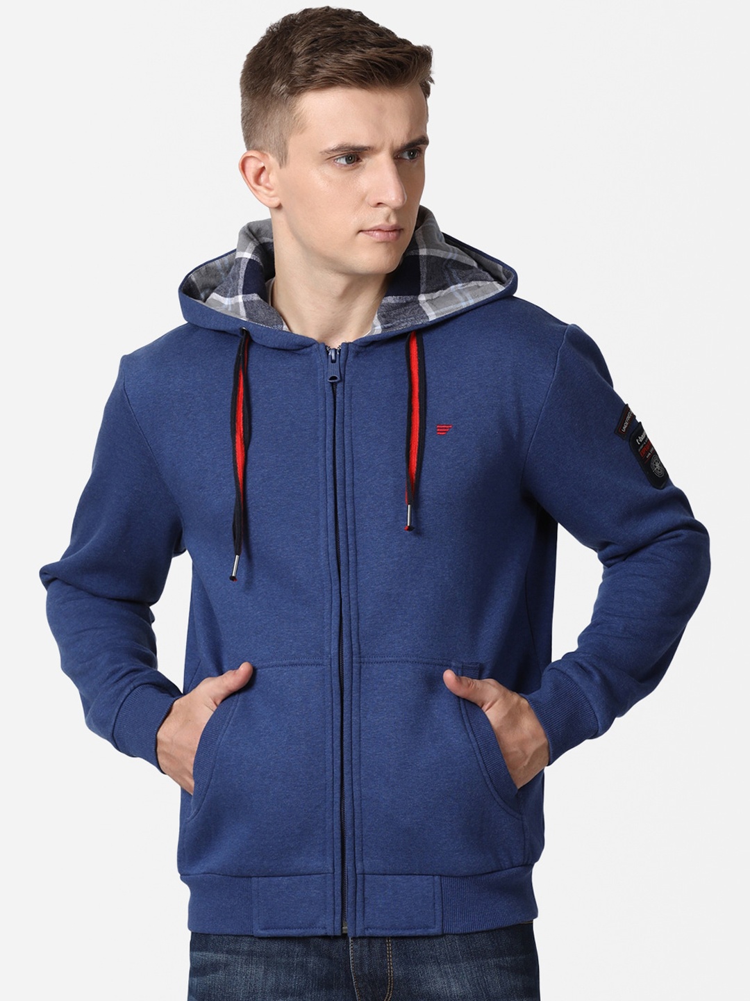 

t-base Men Blue Solid Sweatshirt