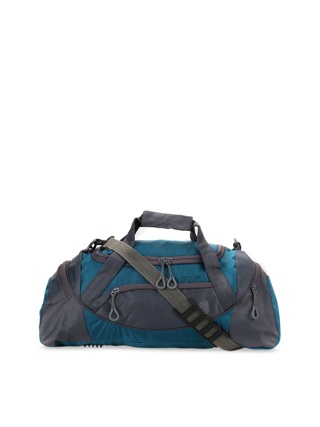 

NOVEX Unisex Turquoise Blue & Black Solid Duffel Bag