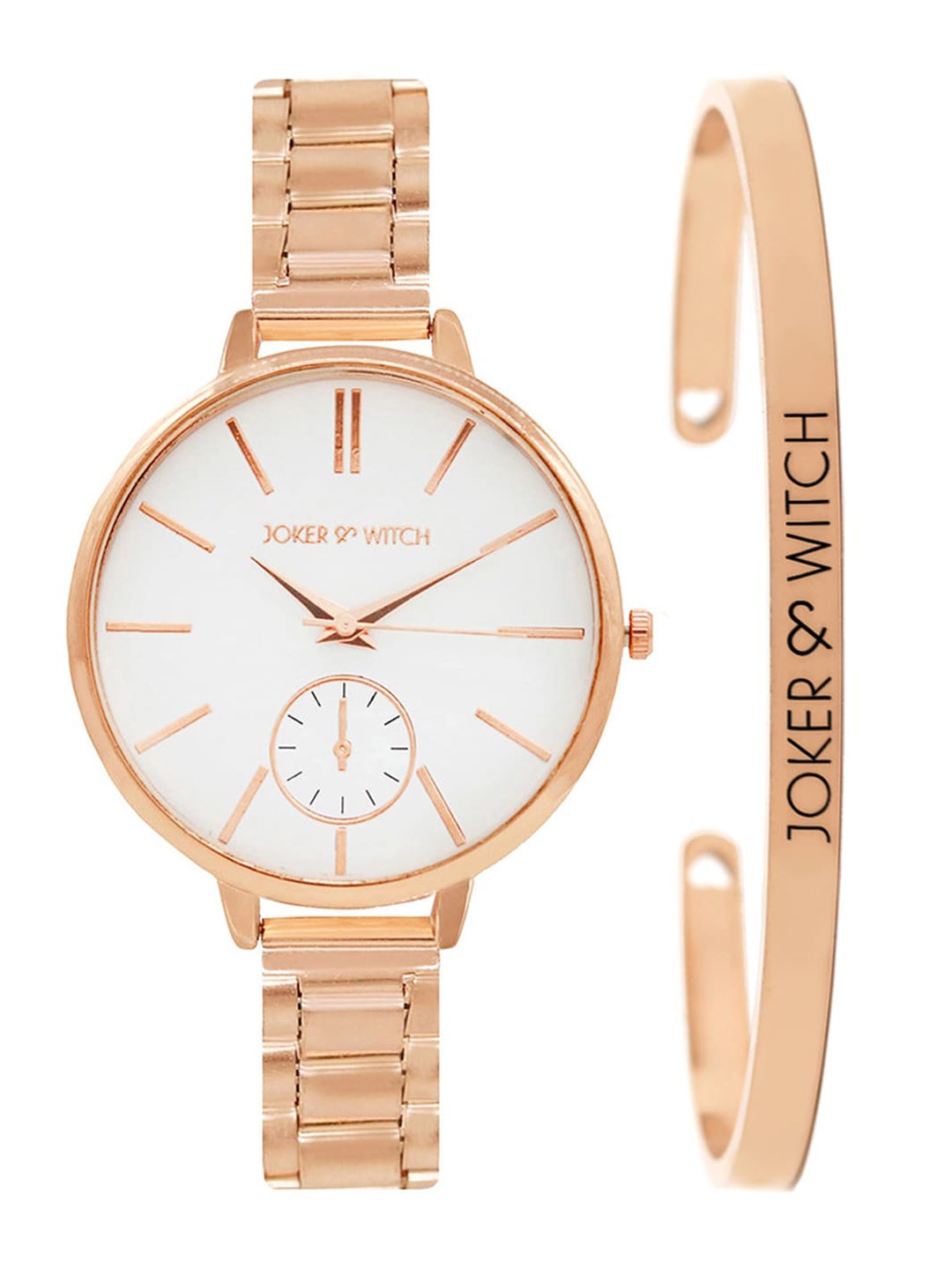 

JOKER & WITCH Women White & Rose Gold-Toned Spellbound Watch & Bracelet Gift Set
