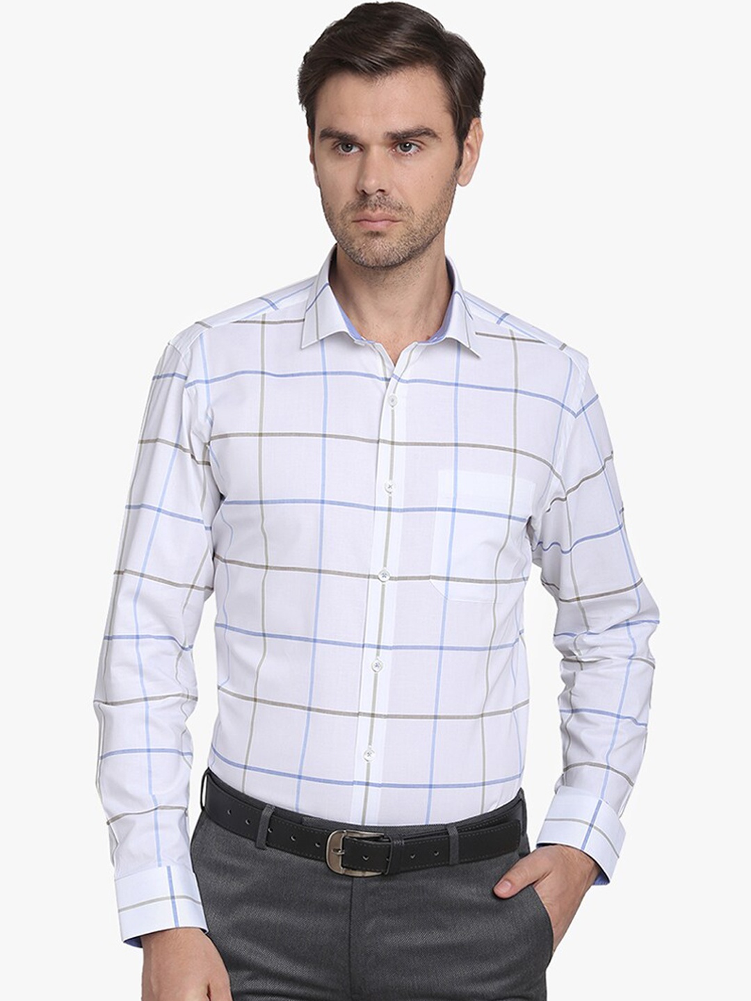

JADE BLUE Men Multicoloured Slim Fit Checked Casual Shirt, Multi