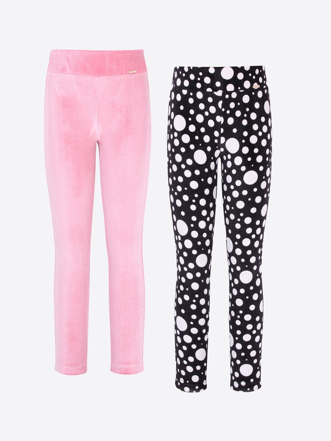 

CUTECUMBER Girls Pack Of 2 Ankle-Length Leggings, Pink