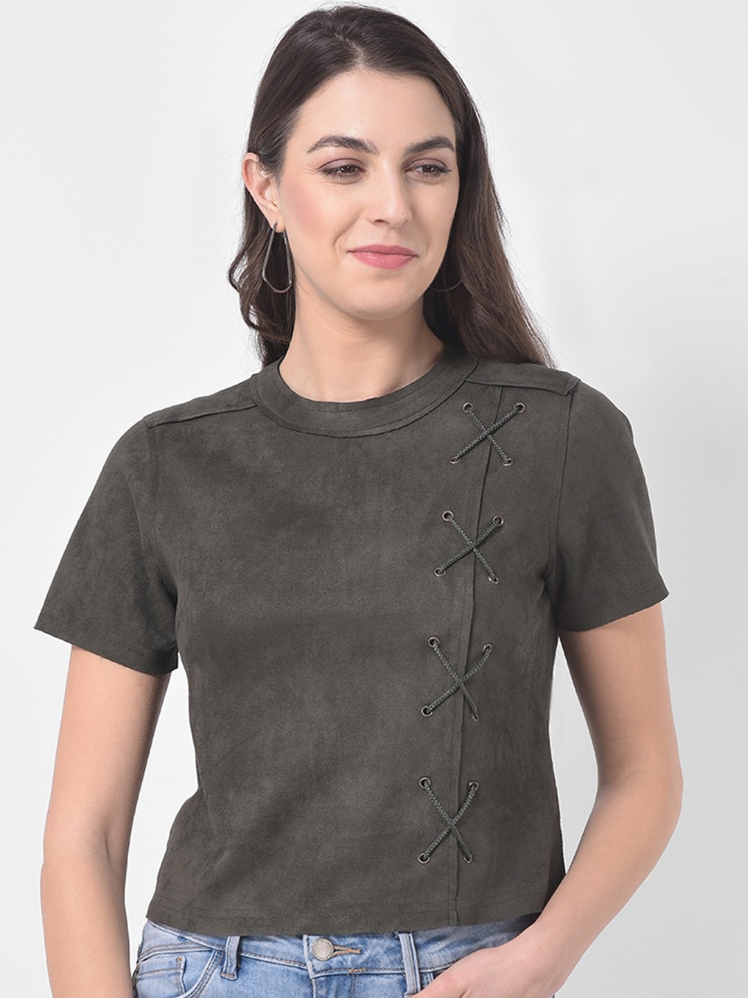 

Latin Quarters Women Green Solid Top