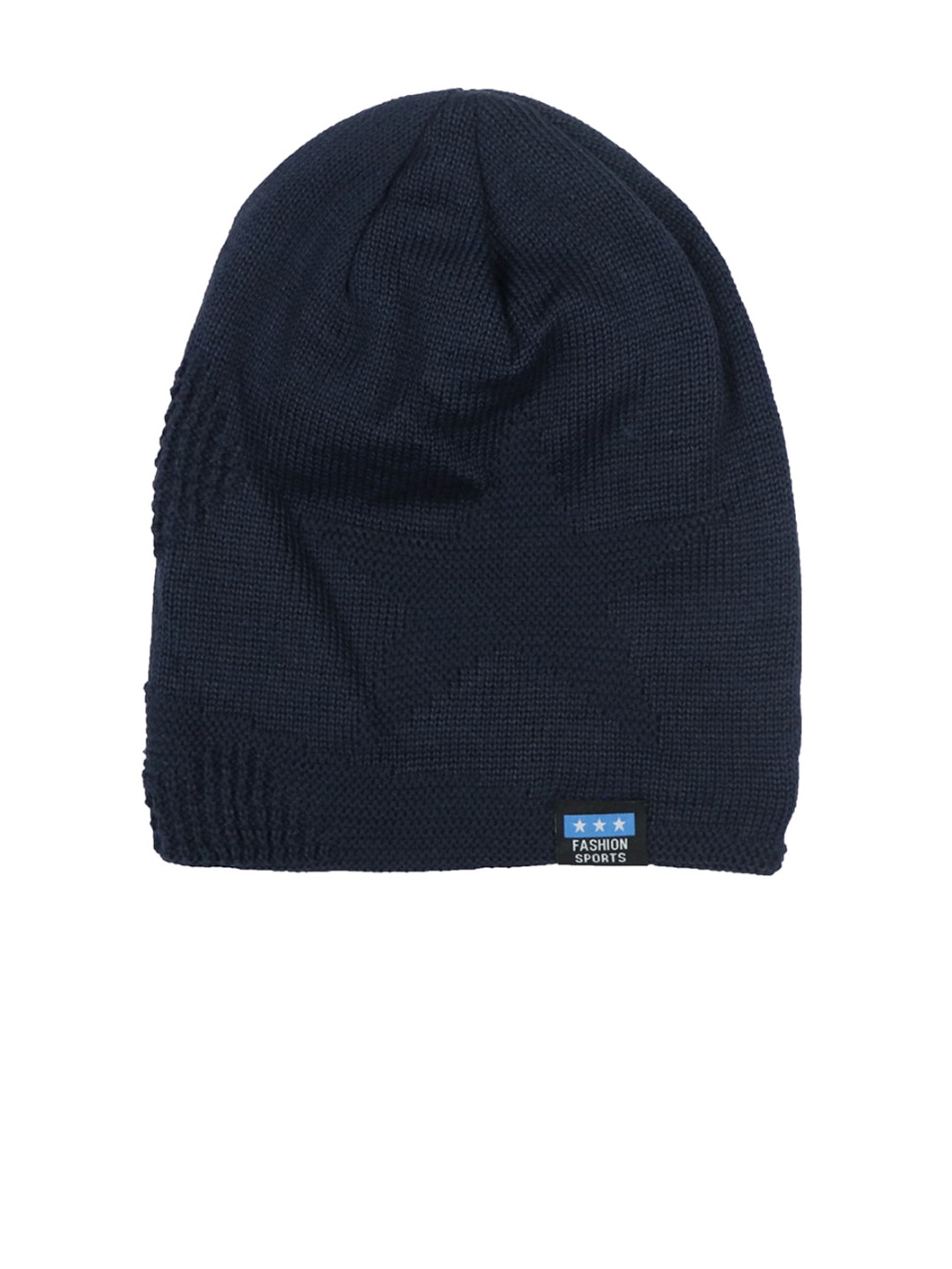 

iSWEVEN Unisex Blue Self-Design Beanie