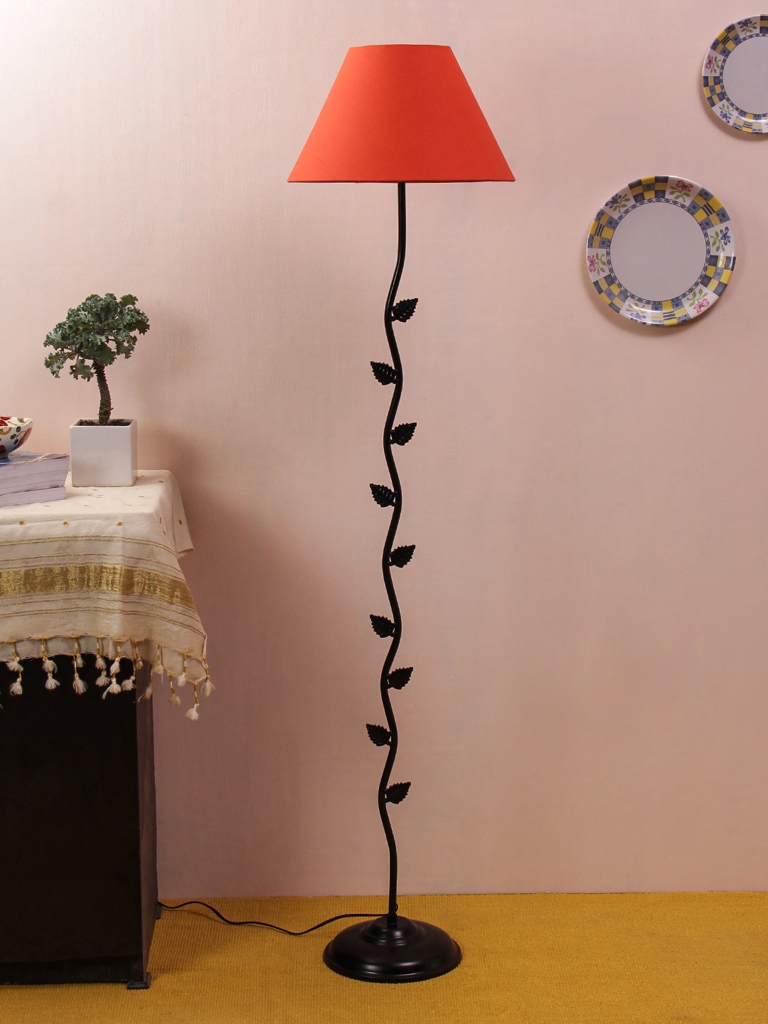 

Devansh Orange Solid Traditional Club Lamp