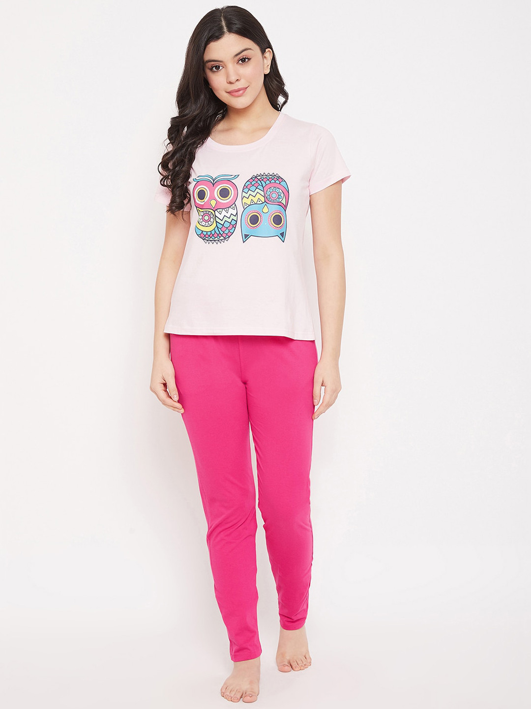 

Clovia Women Pink Night Suit