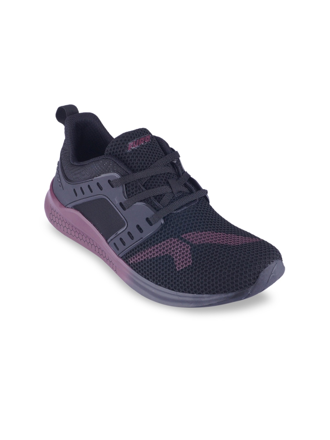 

FURO by Red Chief Men Black & Purple Running Sports Shoes