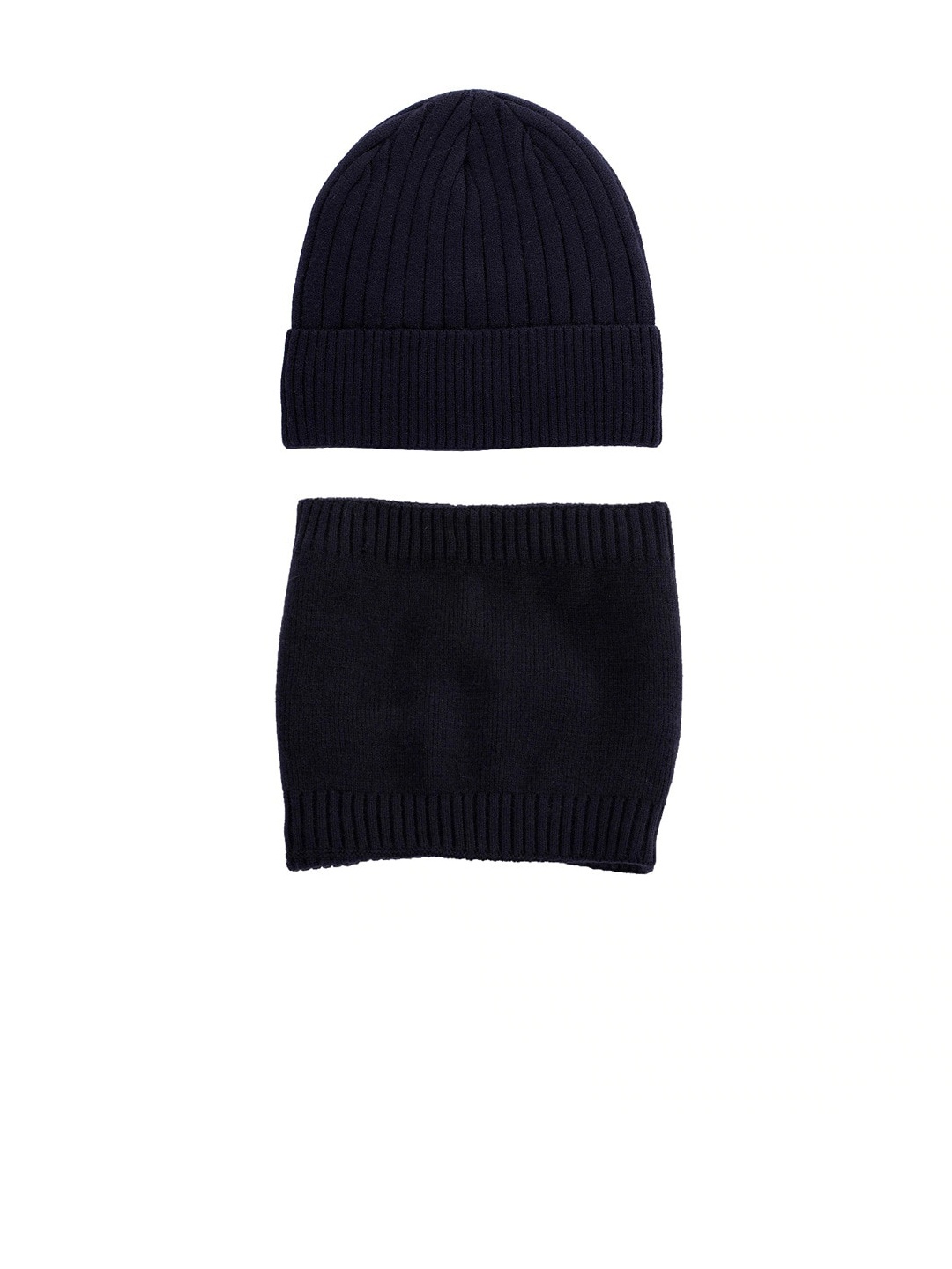 iSWEVEN Unisex Blue Self-Design Beanie