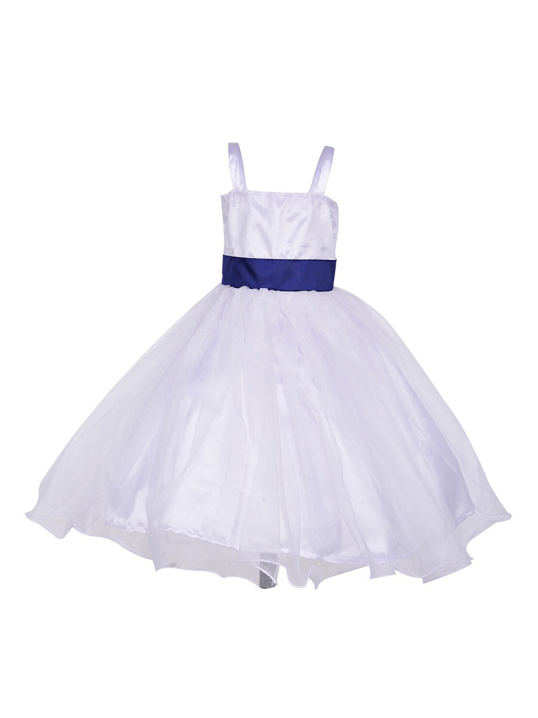 

Samsara Couture Girls White Solid Fit and Flare Dress