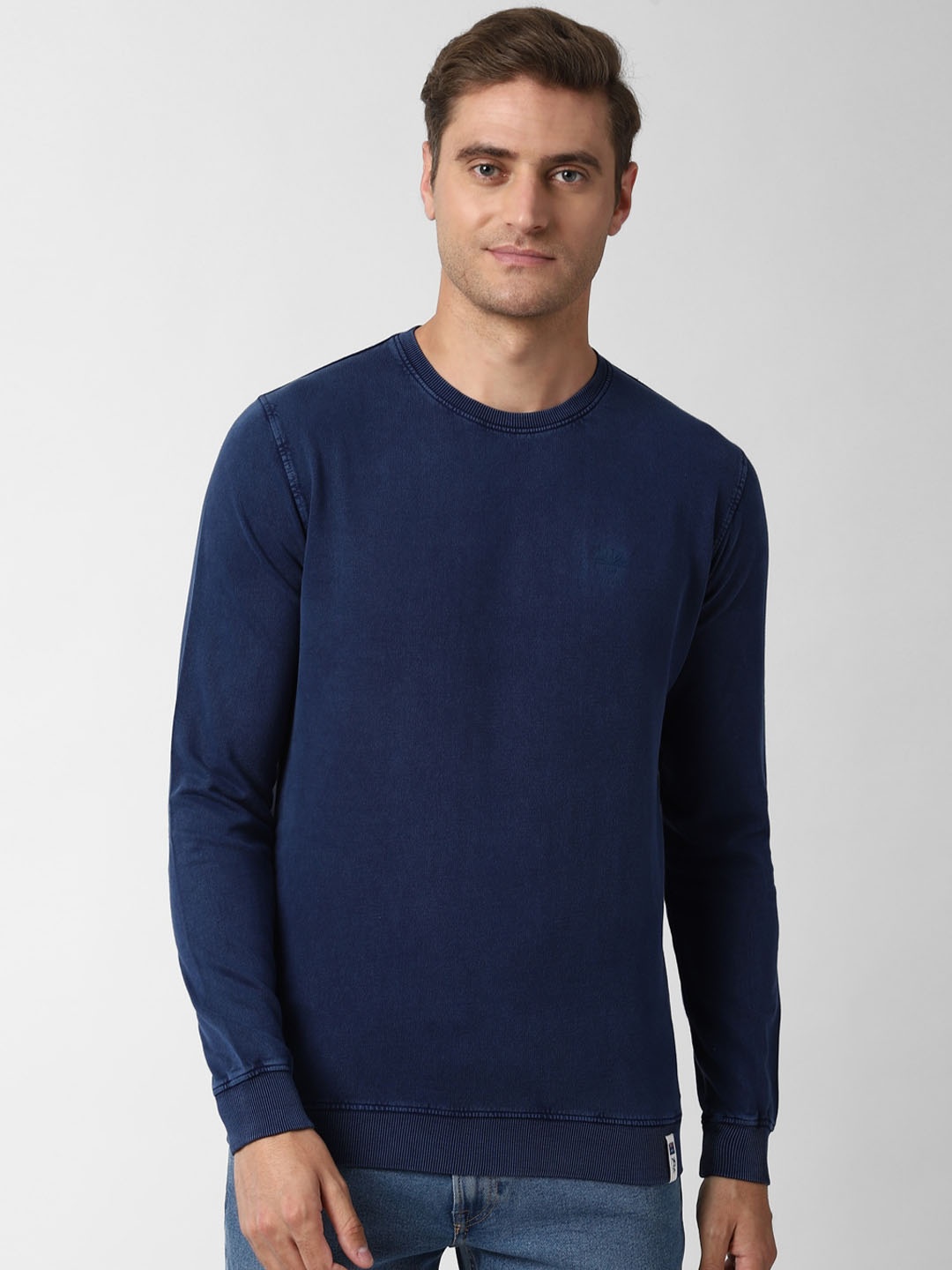 

Peter England Casuals Men Navy Blue Solid Sweatshirt