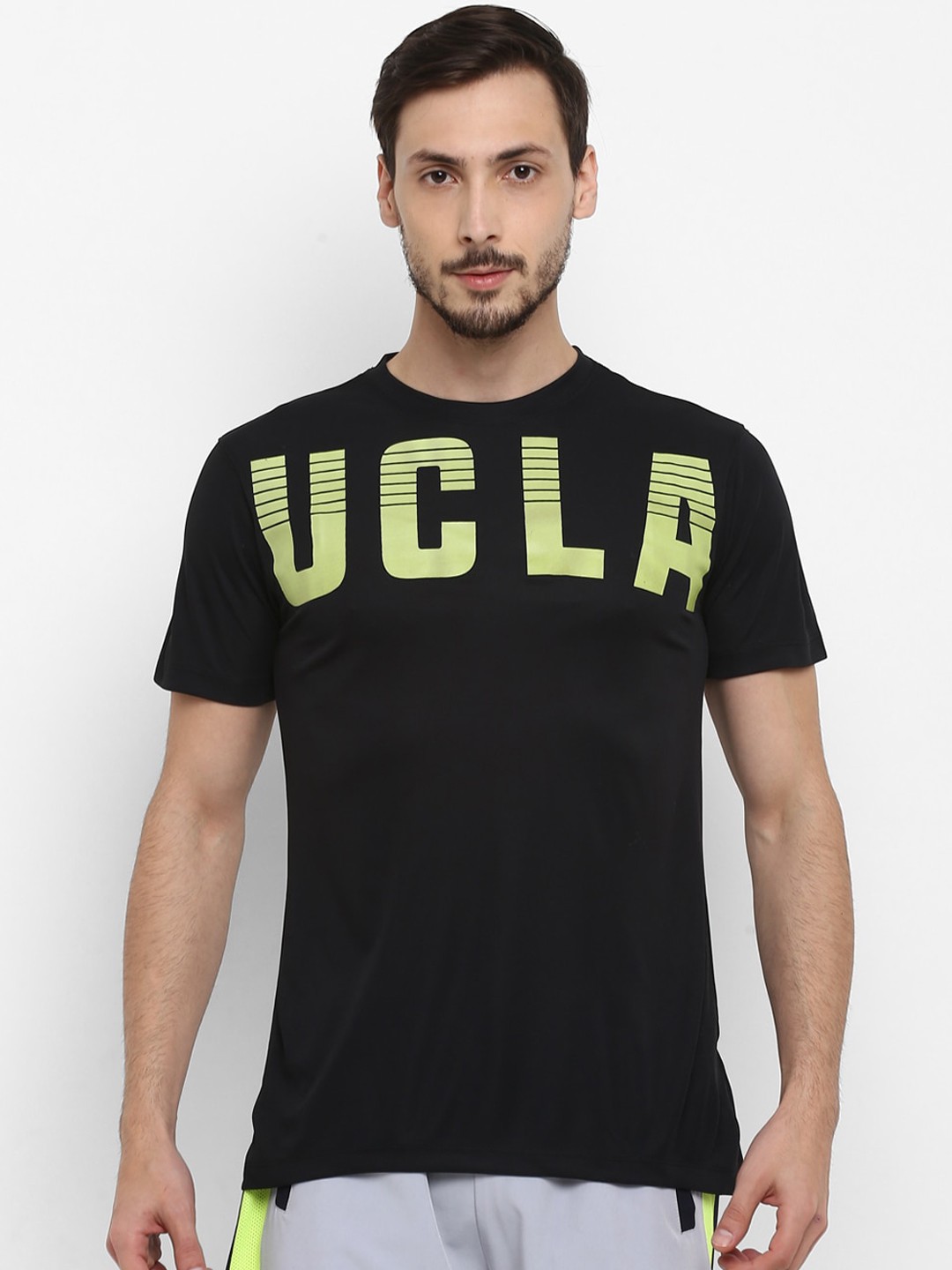

UCLA Men Black Printed Round Neck T-shirt