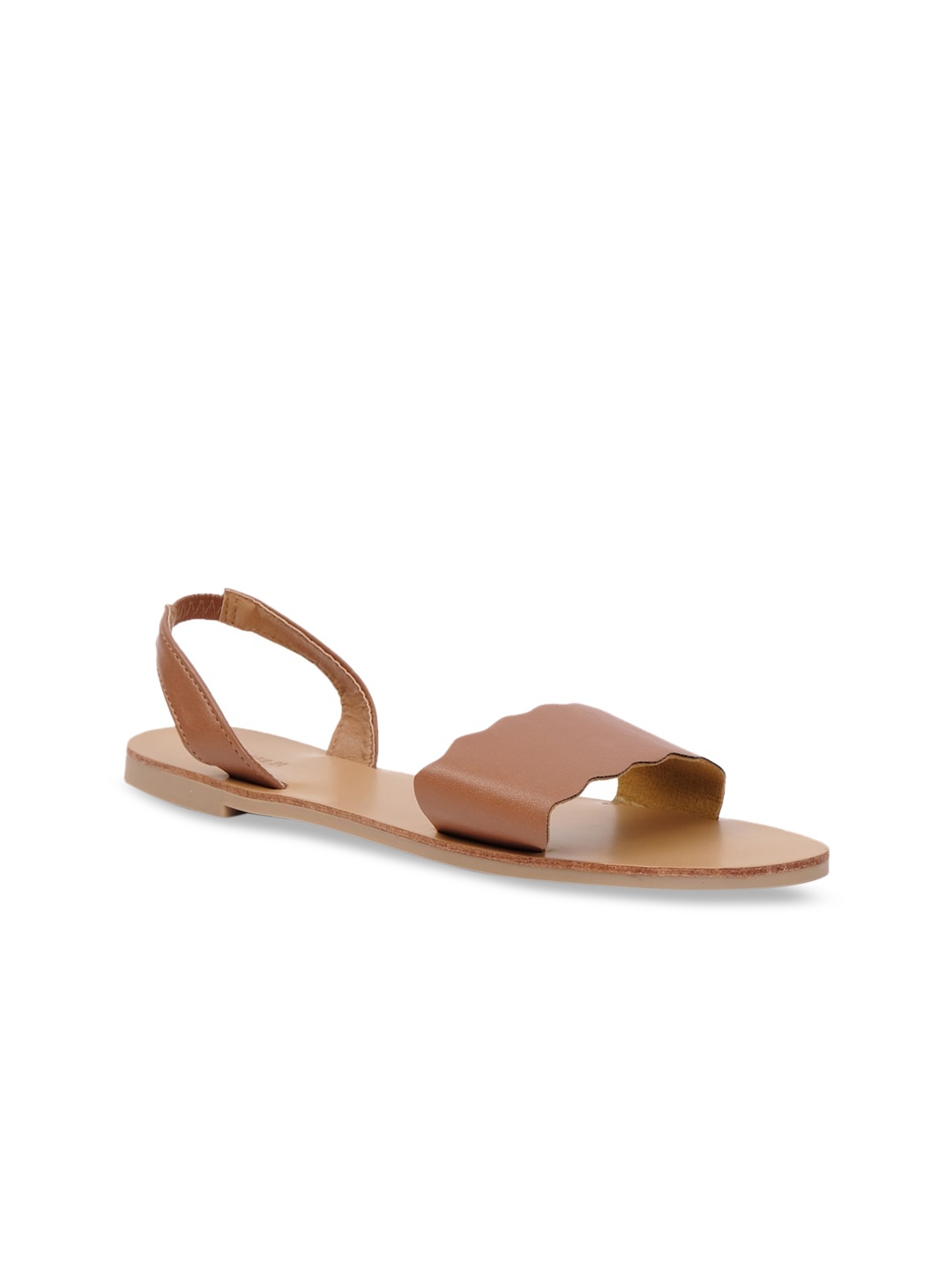 

FOREVER 21 Women Brown Open Toe Flats