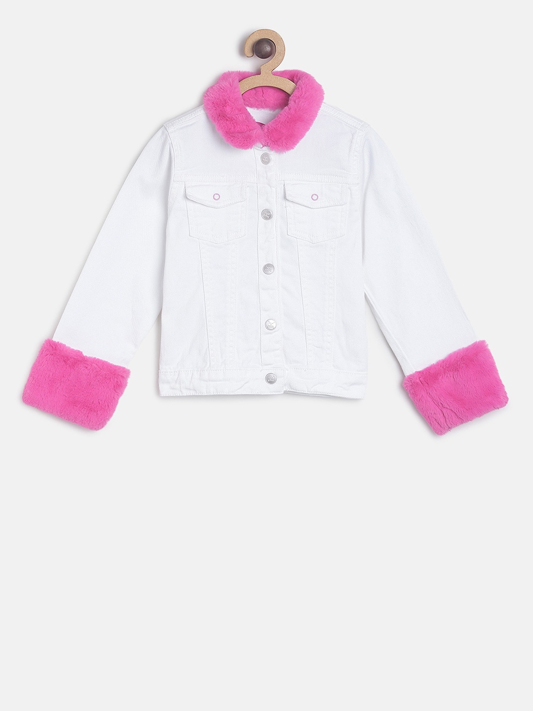 

TALES & STORIES Girls White Solid Tailored Jacket