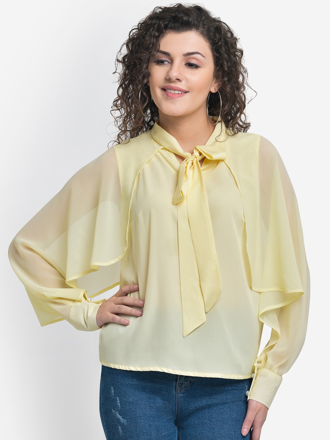 

Martini Women Yellow Solid Top