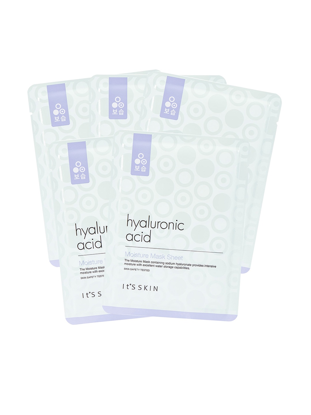 

It's Skin Set of 5 Hyaluronic Acid Moisture Mask Sheet, Red
