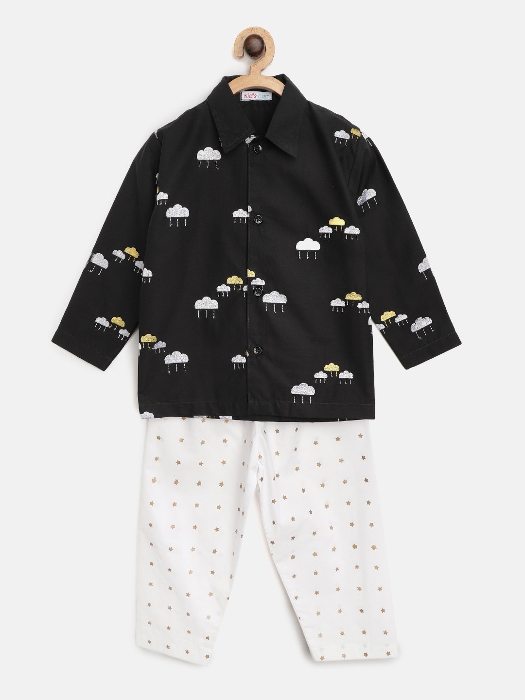 

Kids Clan Kids Black & White Night Suit