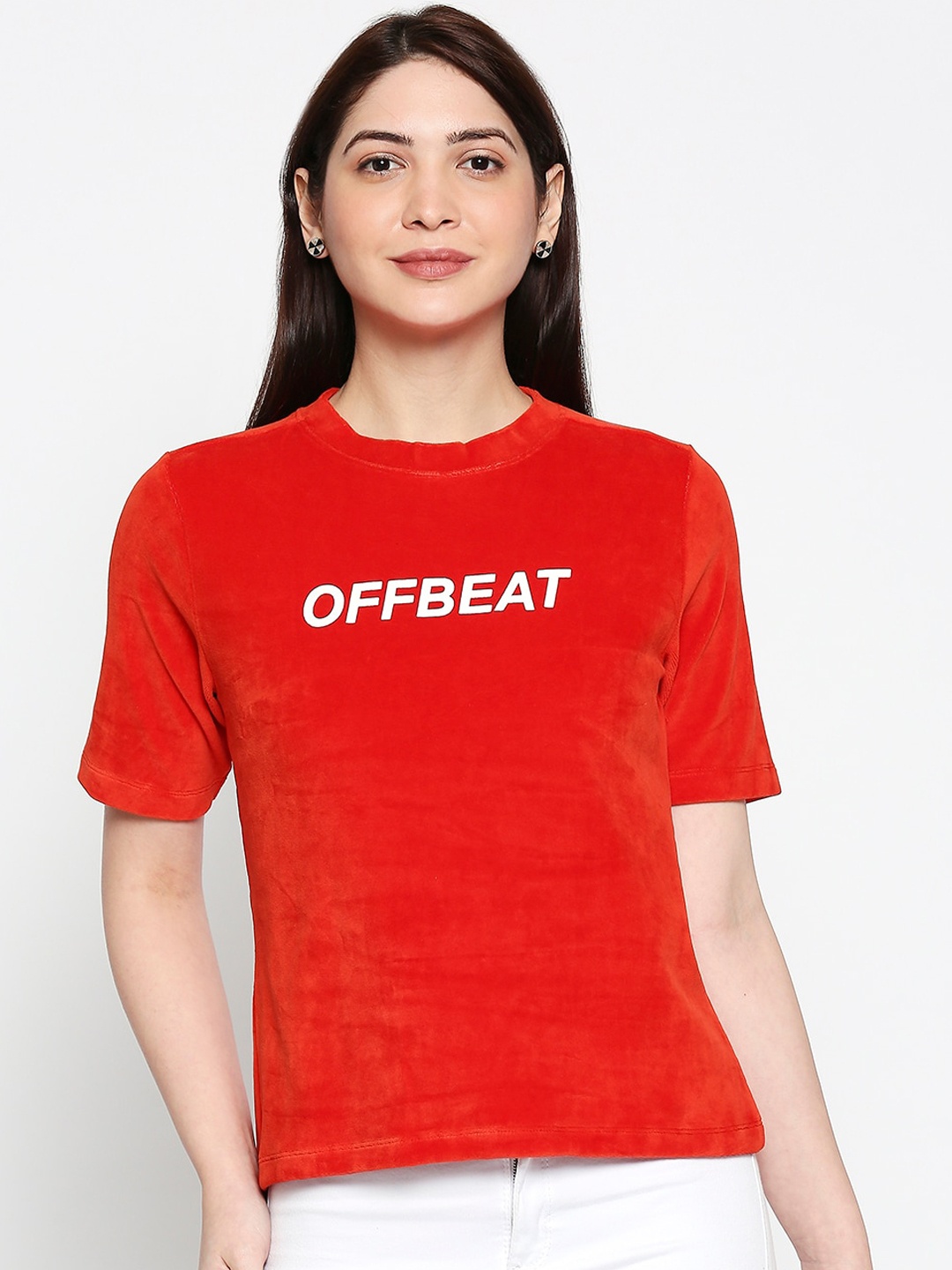 

People Women Red Printed Top