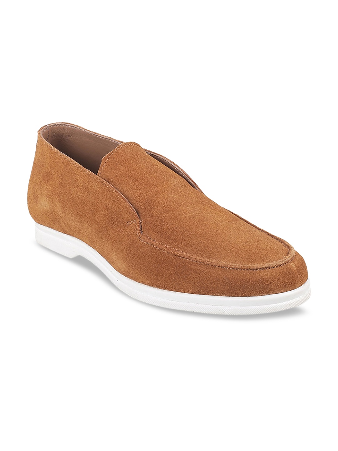 

Metro Men Tan Brown Suede Loafers