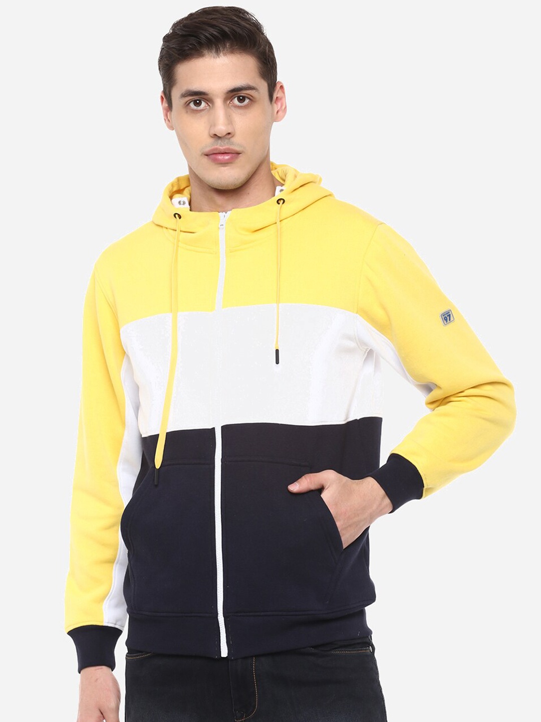 

Red Chief Men White Colourblocked Sweatshirt