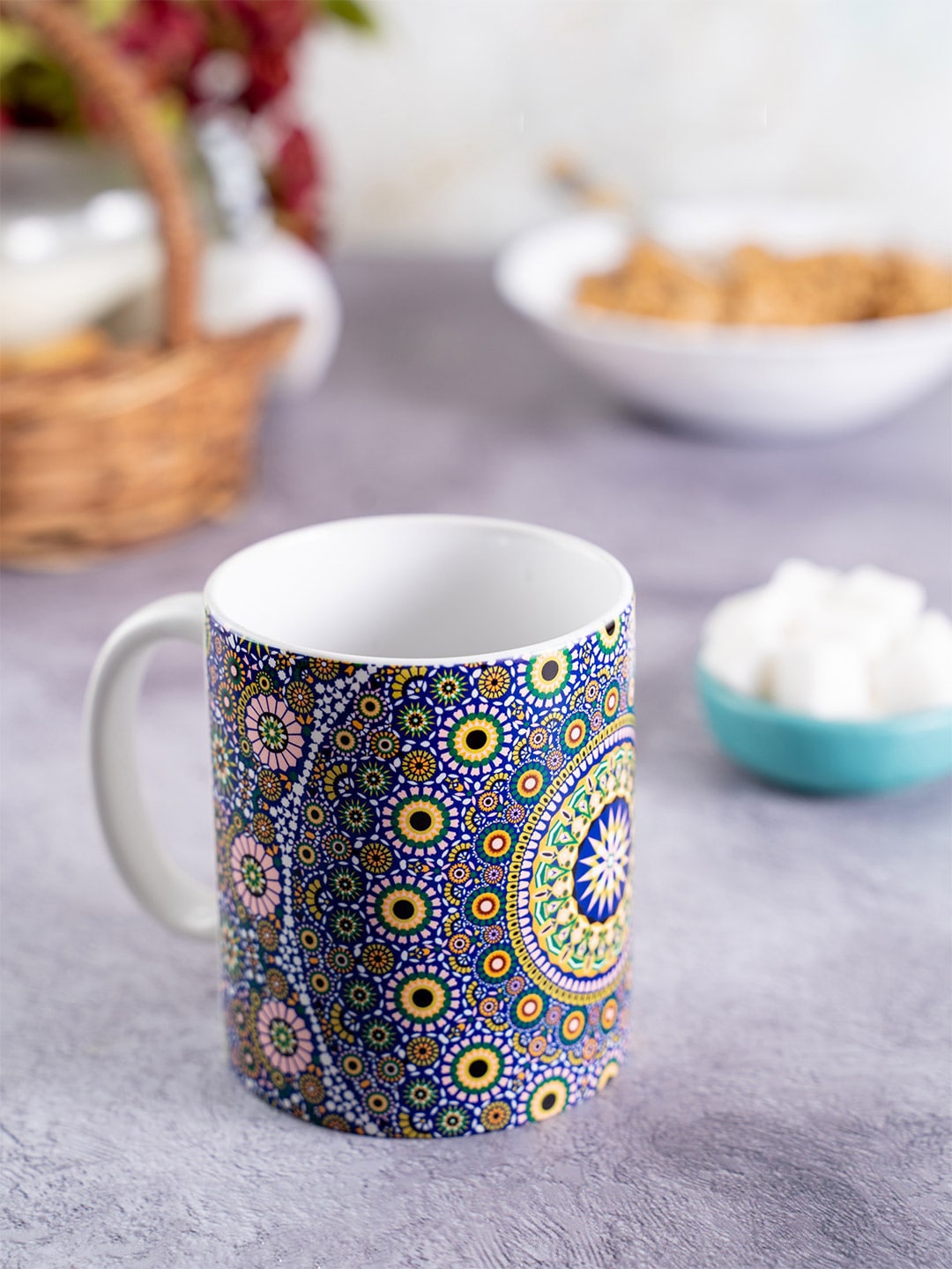 

KOLOROBIA Blue & Green Printed Ceramic Moroccan Classic Moroccan Classic Mug