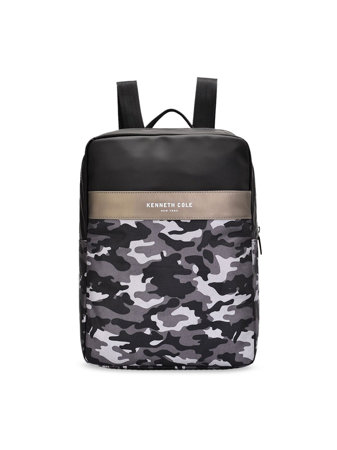 

Kenneth Cole Women Black & Grey Camouflage Printed Backpack