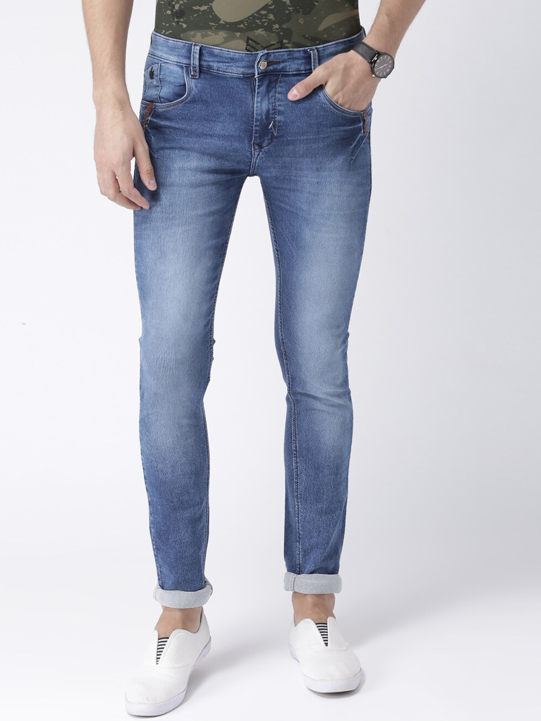 

hangup trend Men Blue & Blue Slim Fit Jeans