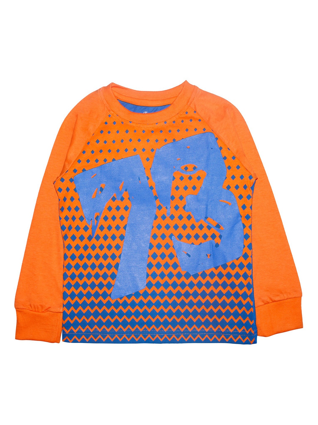 

KiddoPanti Boys Blue Printed Round Neck T-shirt