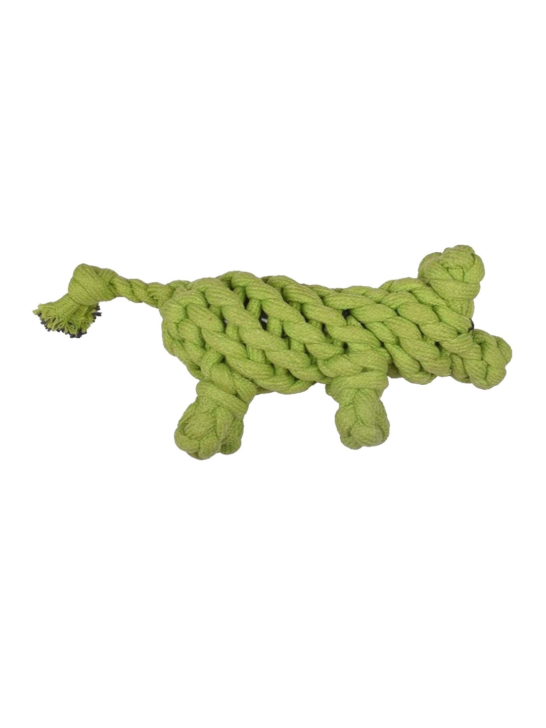 

Poochles Green Pig Shaped Braided Rope Dog Toy