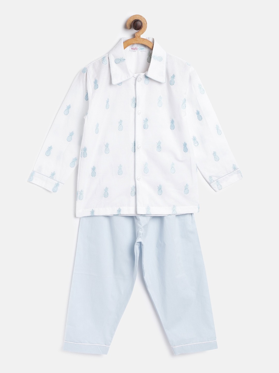 

Kids Clan Kids Blue & White Night Suit