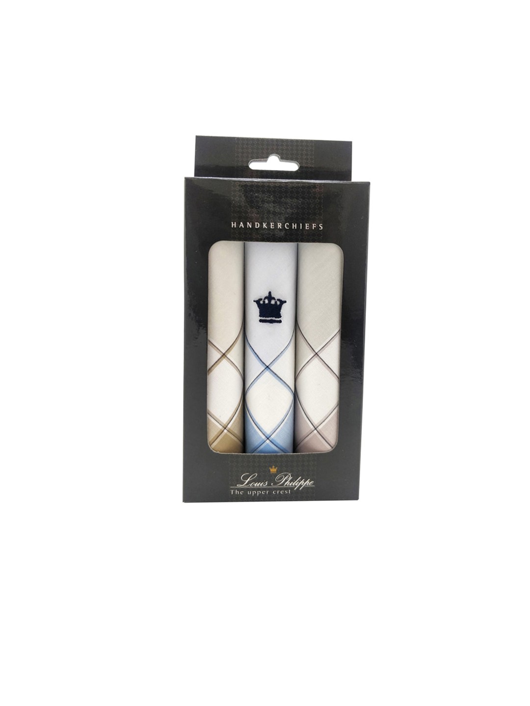 

Louis Philippe Men Pack Of 3 Multicoloured Solid Accessory Gift Set, Beige