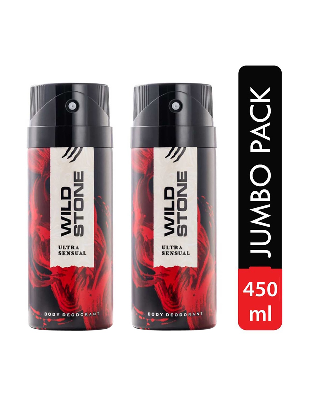 

Wild Stone Men Pack of 2 Ultra Sensual Deodorant 225 ml, Red