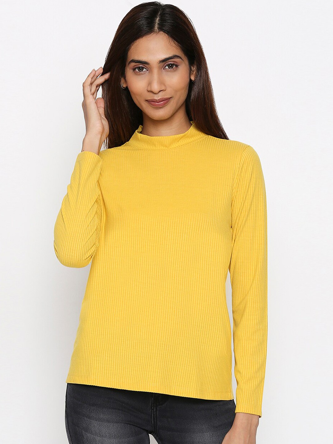 

Honey by Pantaloons Women Mustard Solid Top