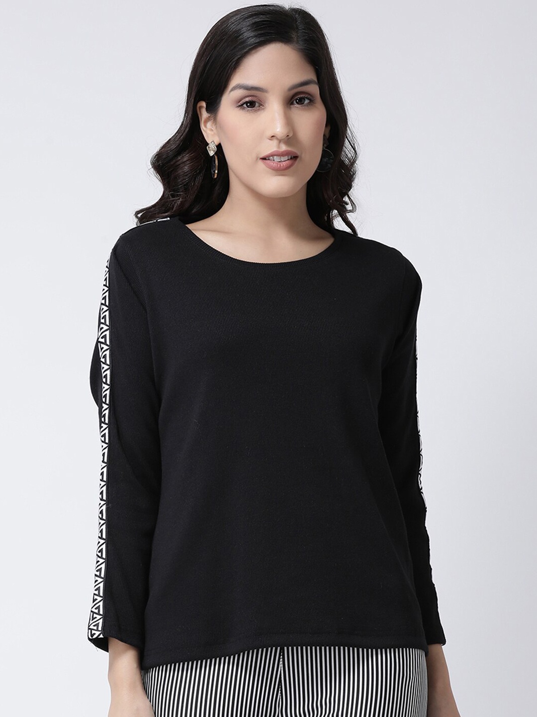 

GRIFFEL Women Black Solid Top