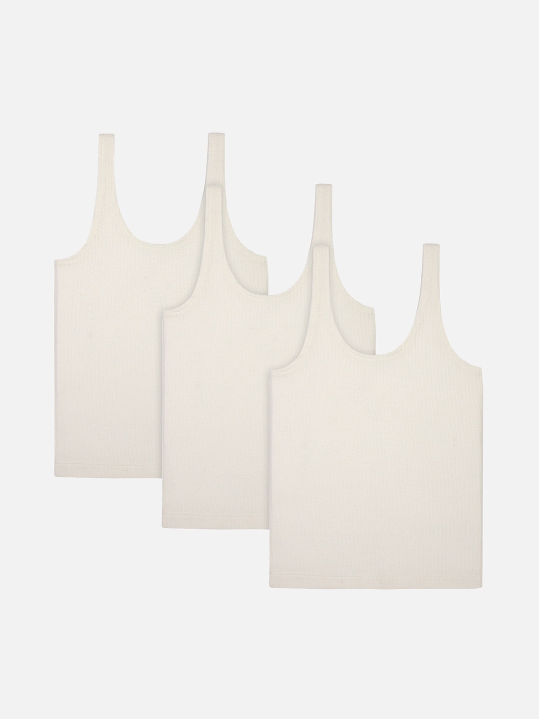 

BODYCARE INSIDER Girls Pack Of 3 White Solid Thermal Top