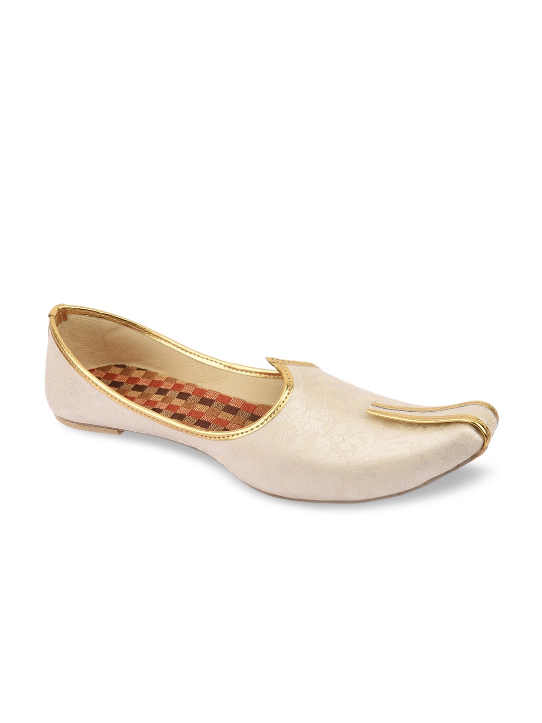 

DESI COLOUR Men Off-White Mojaris