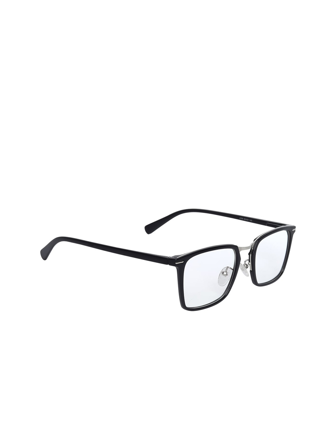 

Peter Jones Eyewear Unisex Solid Anti Glare Lens Full Rim Optical Square Frames 2755S, Black