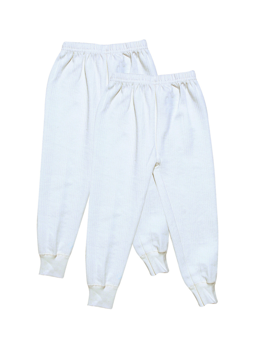 

YK Infant Kids Pack Of 2 Off-White Solid Thermal Bottoms