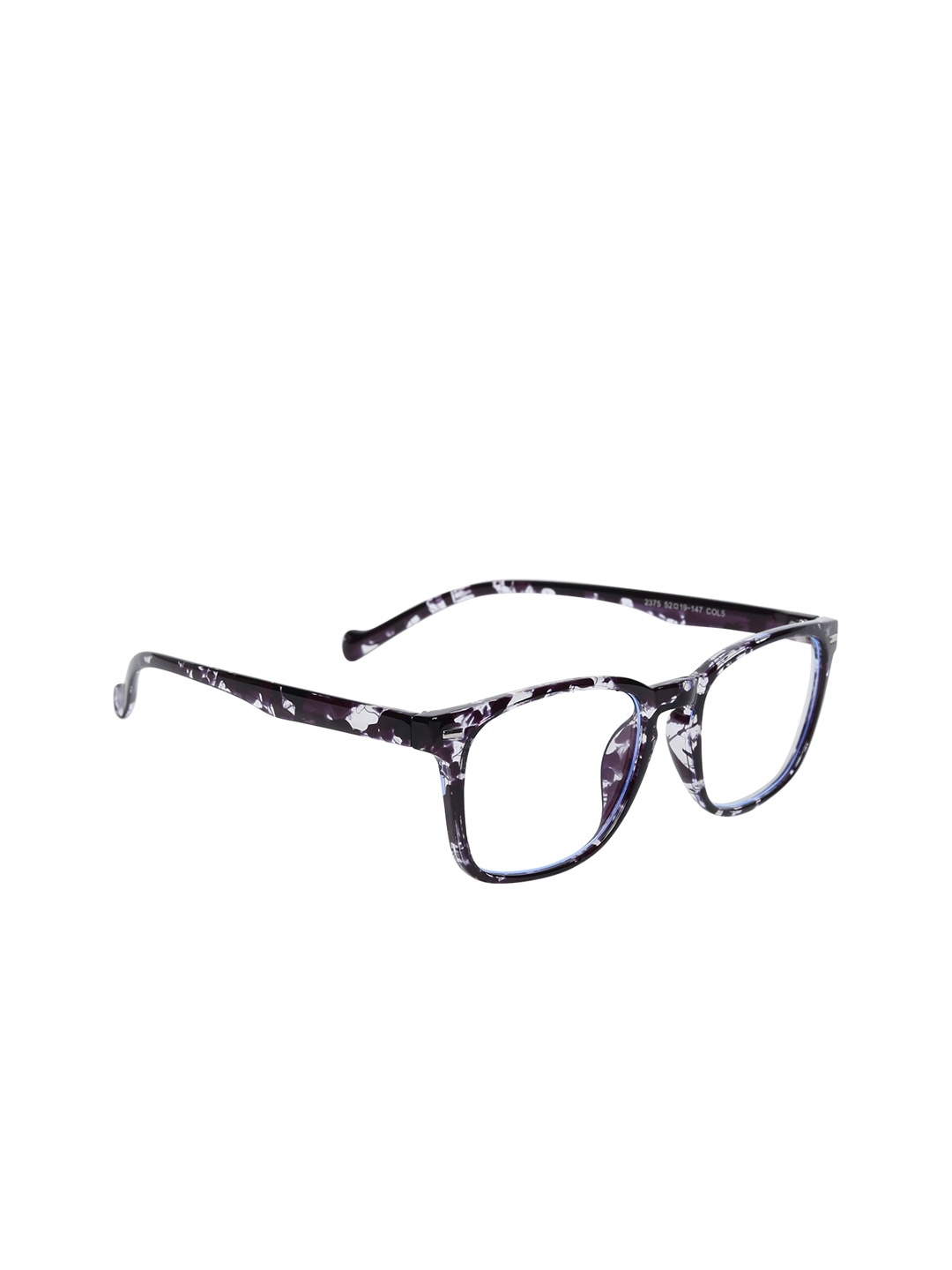 

Peter Jones Eyewear Unisex Grey & Black Abstract Full Rim Square Frames AG2375GDA
