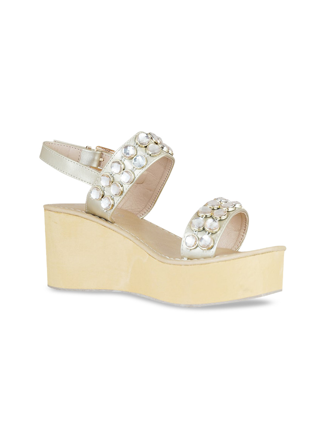 

GIORDANO Women Beige Embellished Sandals