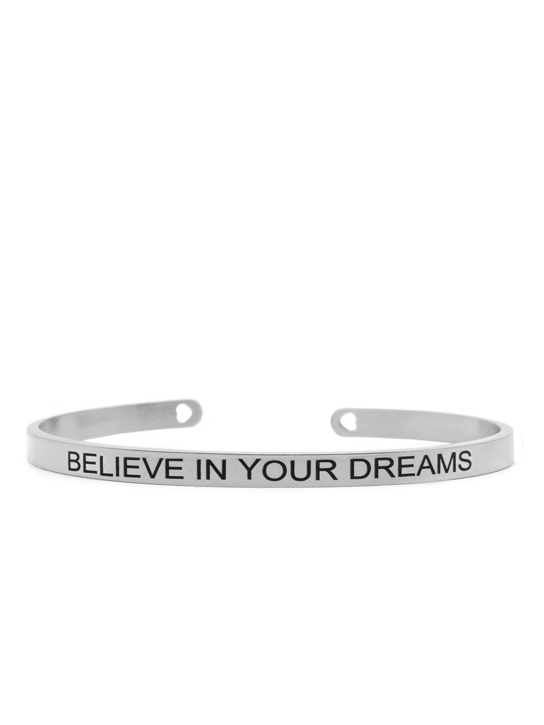 JOKER & WITCH Silver-Plated & Black Believe In Your Dreams Embellished Cuff
